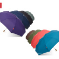 Topumbrella Simple poignée en bois massif imprimer logo parapluie pliant avec sac, parapluie portable minuscule